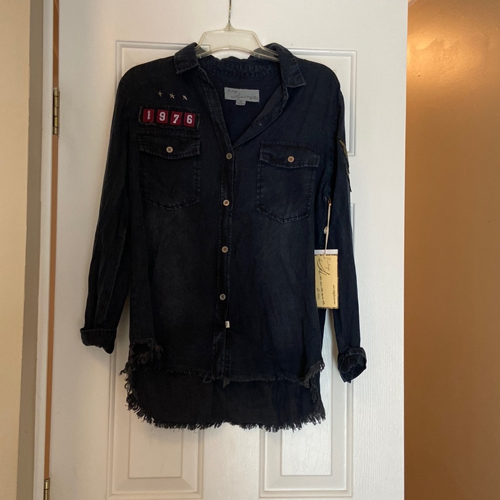 Vintage Havana Dark Blue Button Down Shirt